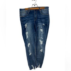 Maurices High-Rise Jeans/Jeggings, LG/REG, distressed